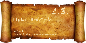 Liptai Brúnó névjegykártya